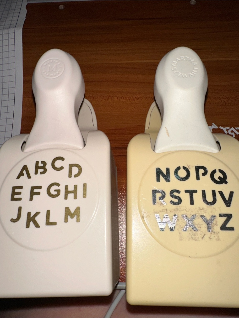 Martha Stewart White and Cream Alphabet Paper Punch Set